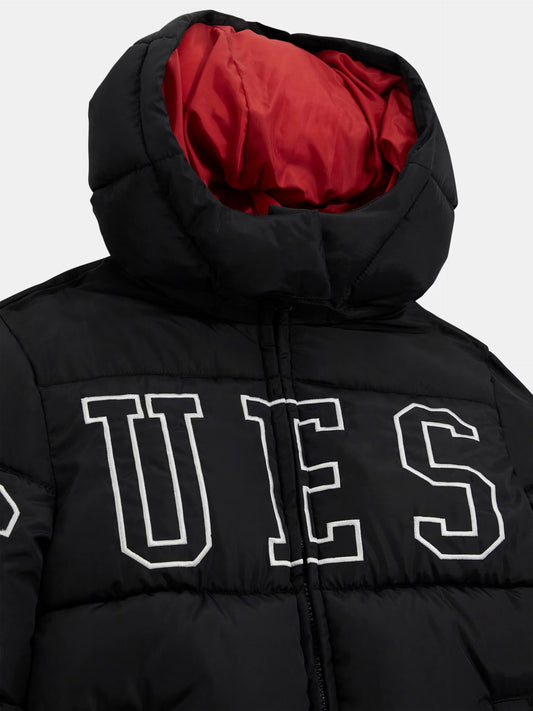 GUESS JEANS KIDS HOODED PADDED PUFFER JACKET