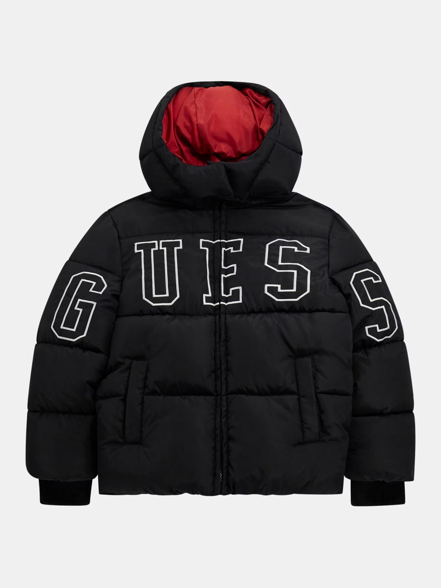 GUESS JEANS KIDS HOODED PADDED PUFFER JACKET