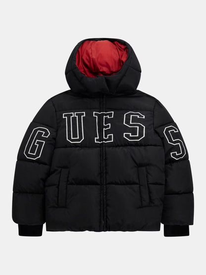 GUESS JEANS KIDS HOODED PADDED PUFFER JACKET
