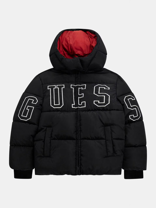 GUESS JEANS KIDS HOODED PADDED PUFFER JACKET