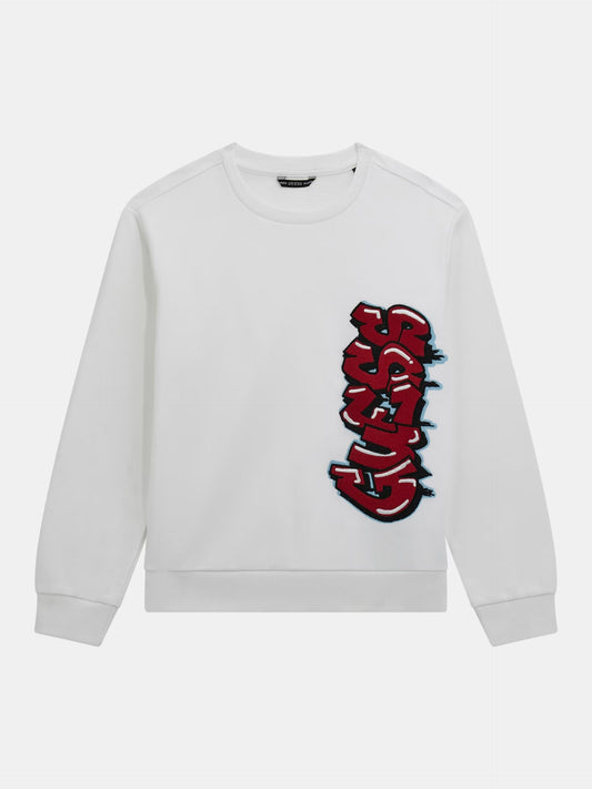 GUESS KIDS ACTIVE TOP KNITTED LOGO PULLOVER