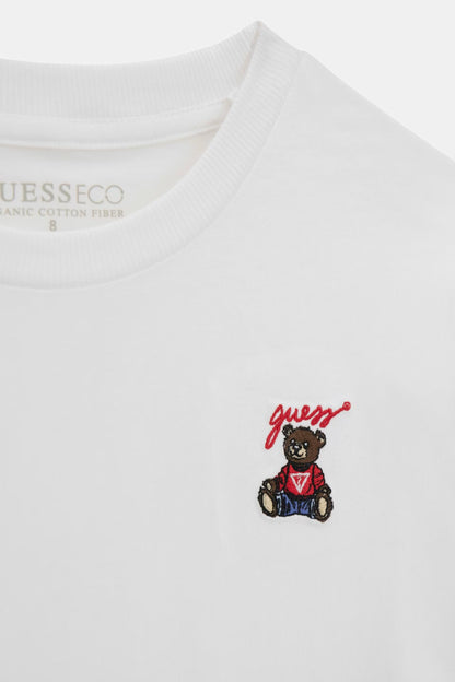 GUESS KIDS BEAR LOGO OVERSIZED T SHIRT