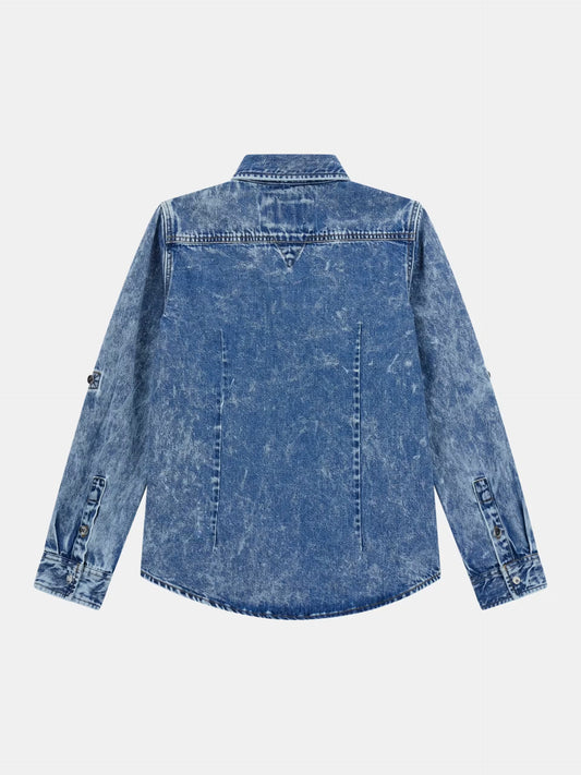 GUESS  ADJUSTABLE SLEEVES DENIM SHIRT