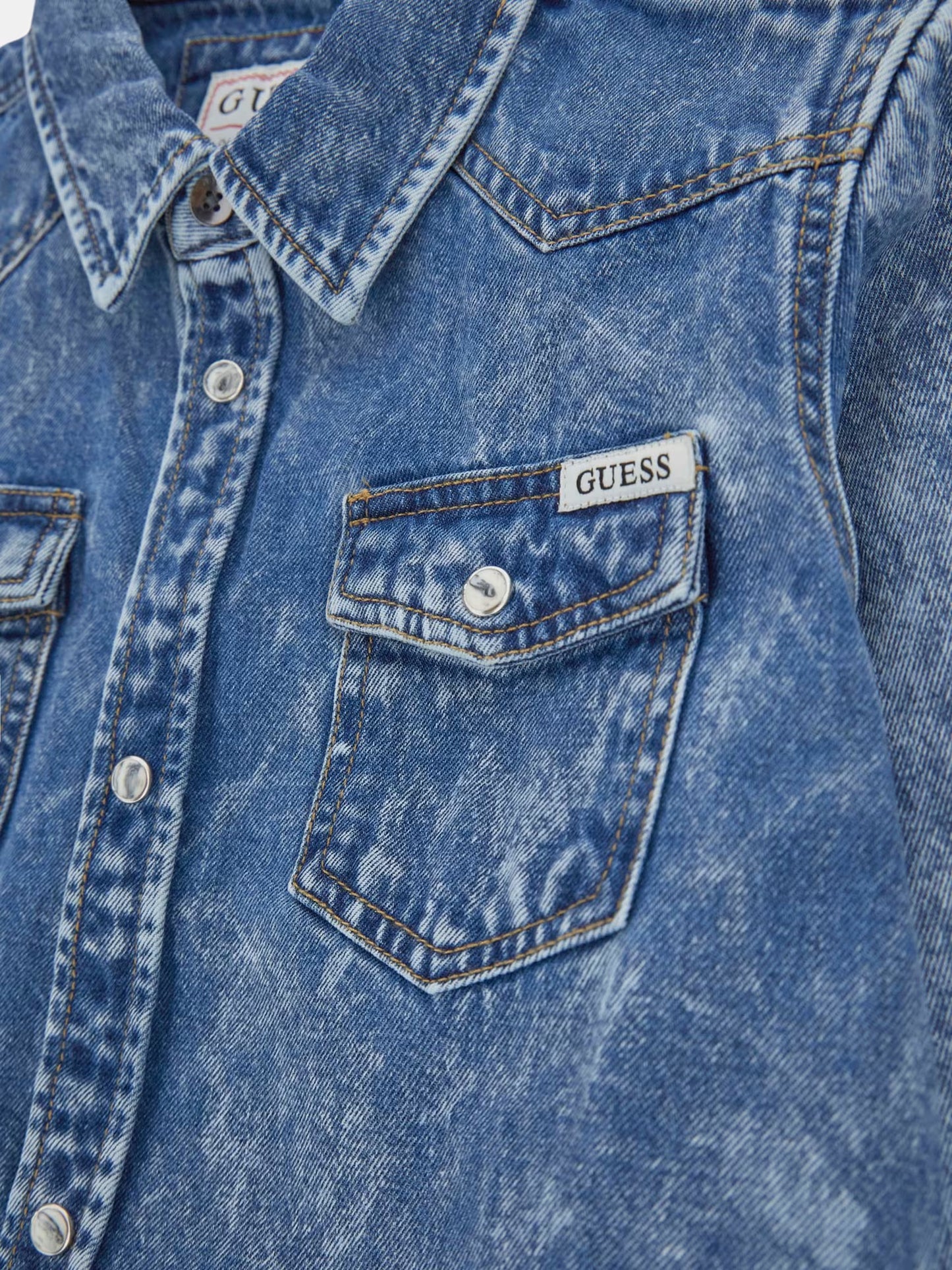 GUESS  ADJUSTABLE SLEEVES DENIM SHIRT