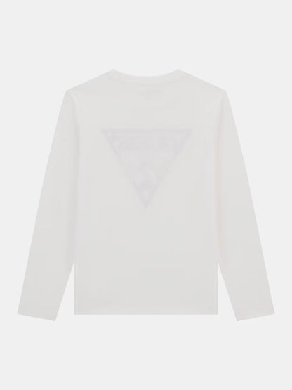 GUESS LS TRIANGLE LOGO T SHIRT