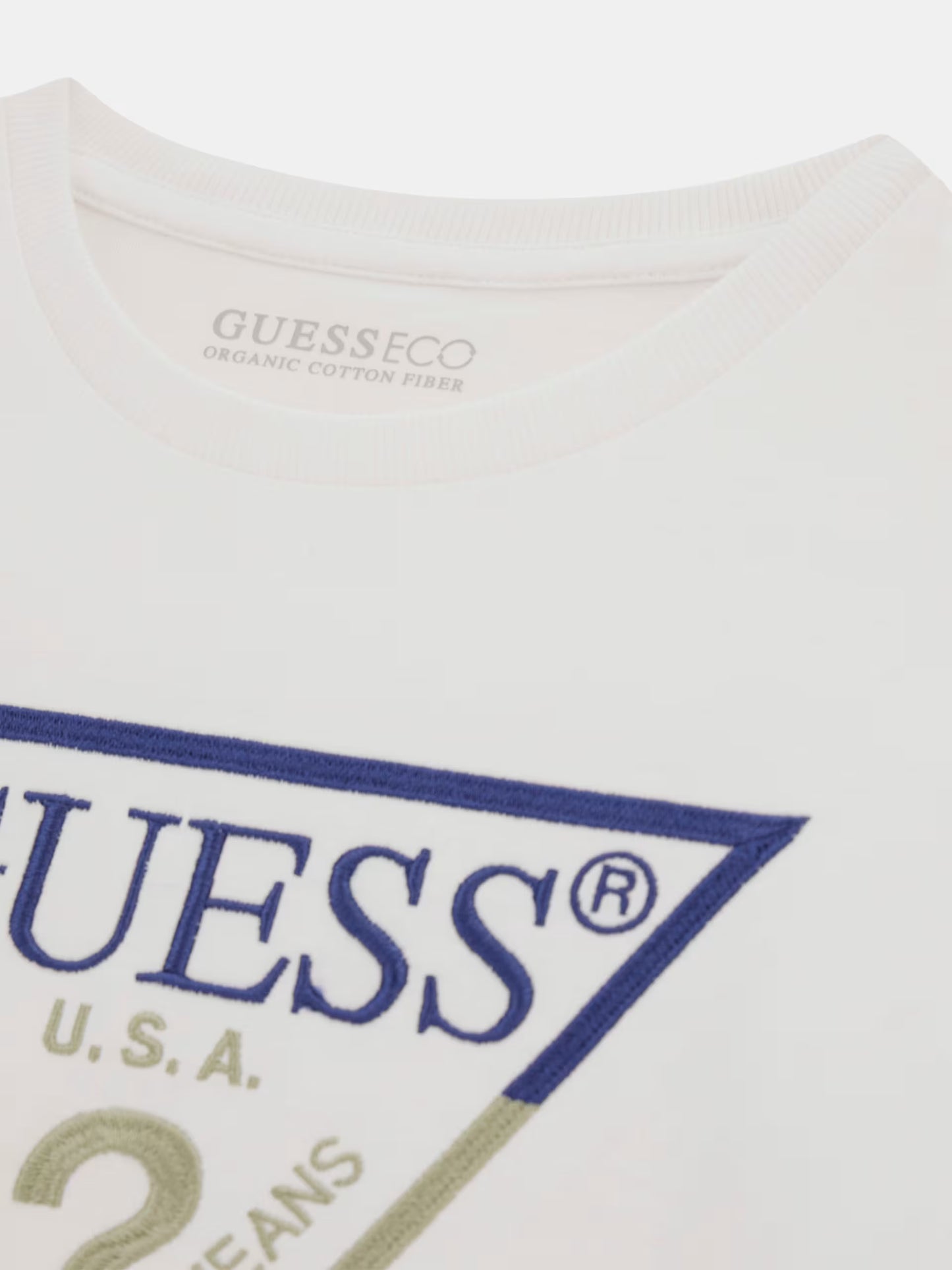 GUESS LS TRIANGLE LOGO T SHIRT