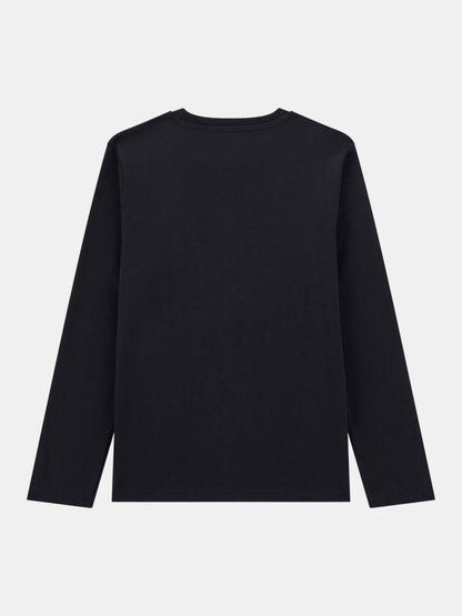 GUESS LS TRIANGLE LOGO T SHIRT