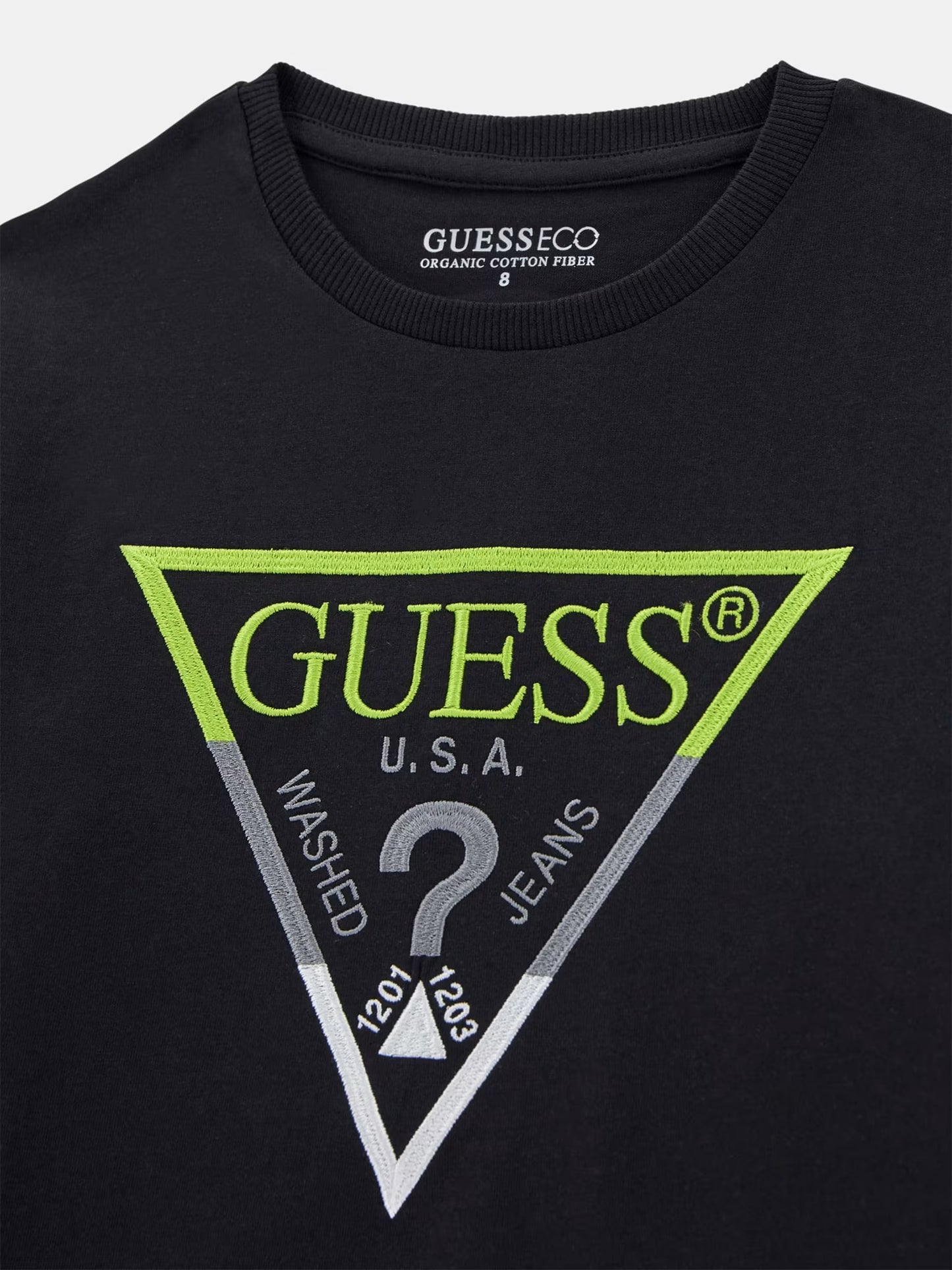 GUESS LS TRIANGLE LOGO T SHIRT