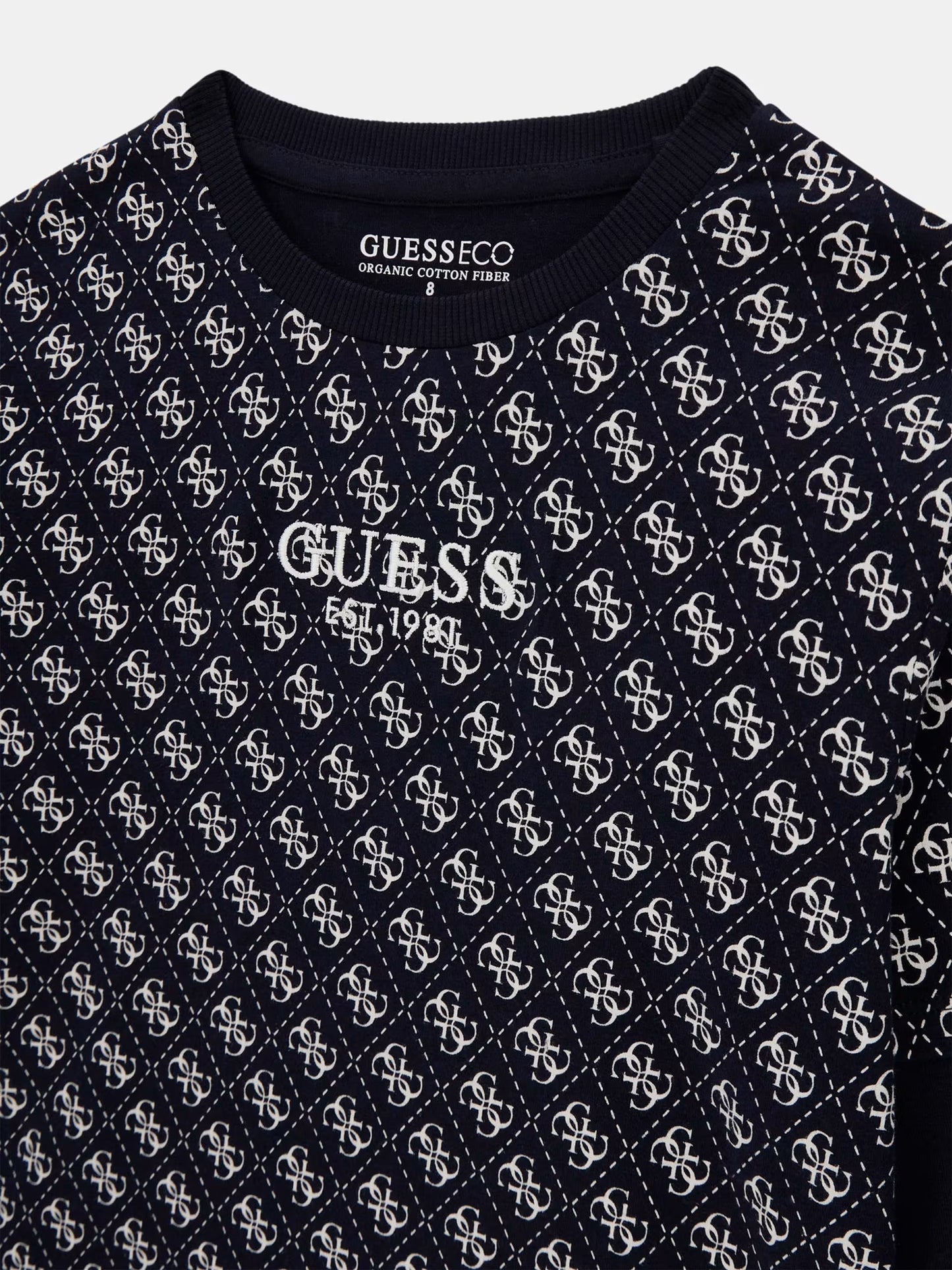 GUESS  REPEAT LOGO LS T SHIRT