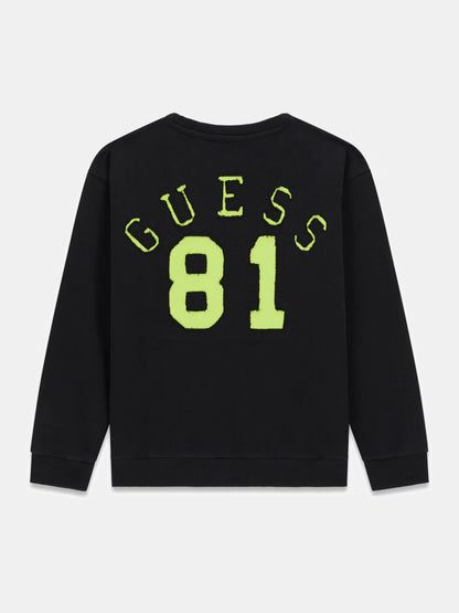 GUESS BACK EMBROIDERY OVERSIZED JUMPER