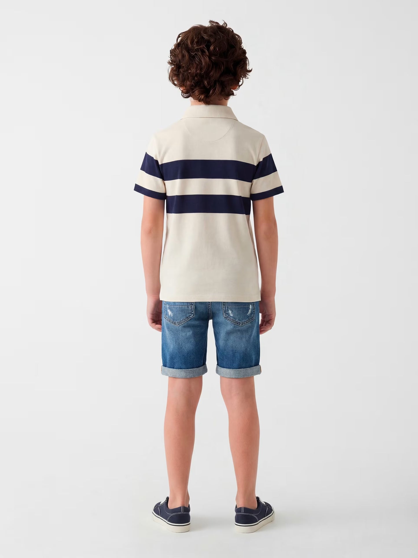 GUESS KIDS COTTON LINE RIGID DENIM SHORTS