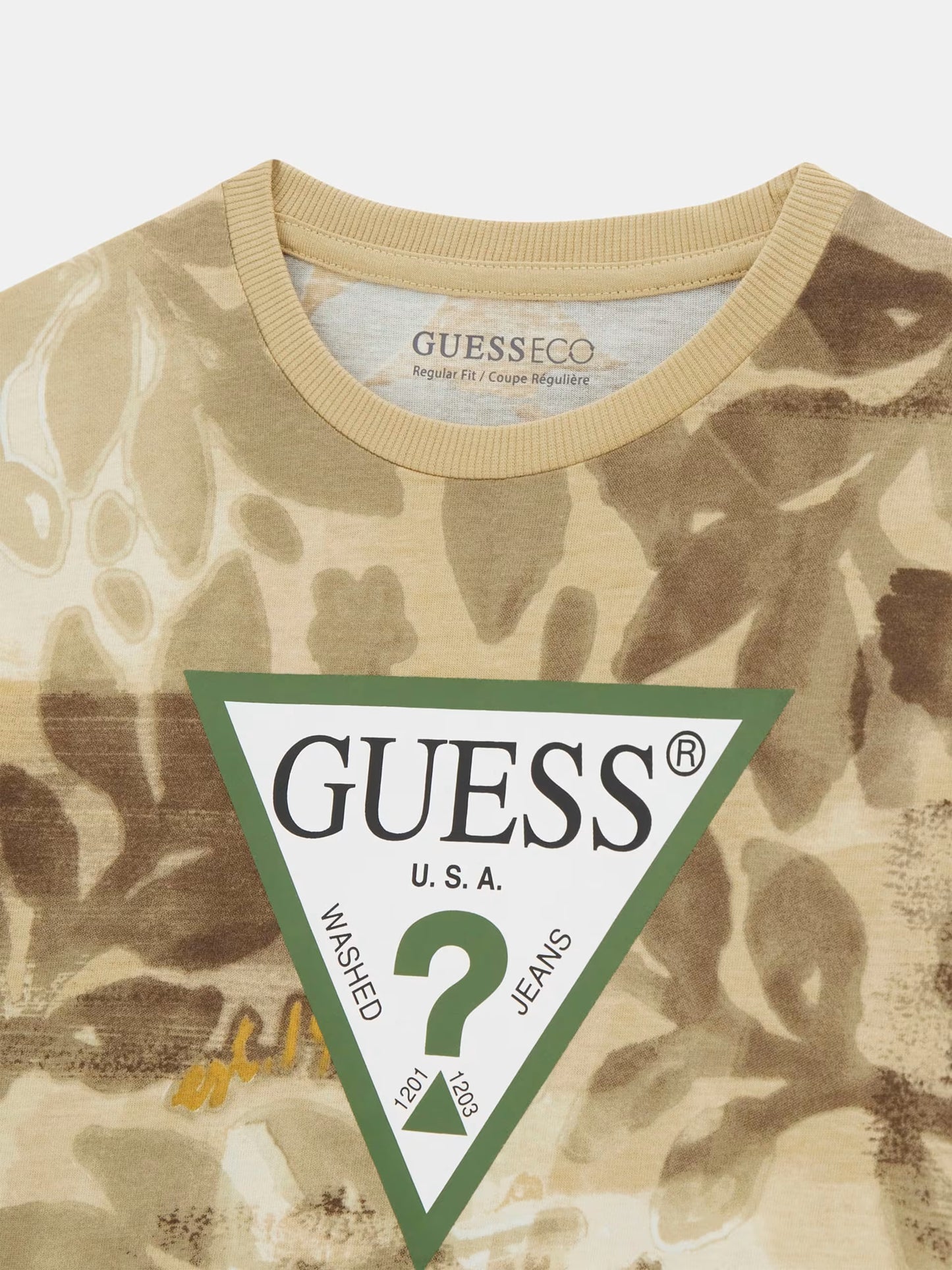 GUESS KIDS LEAVES PRINTED TRIANGLE T SHIRT