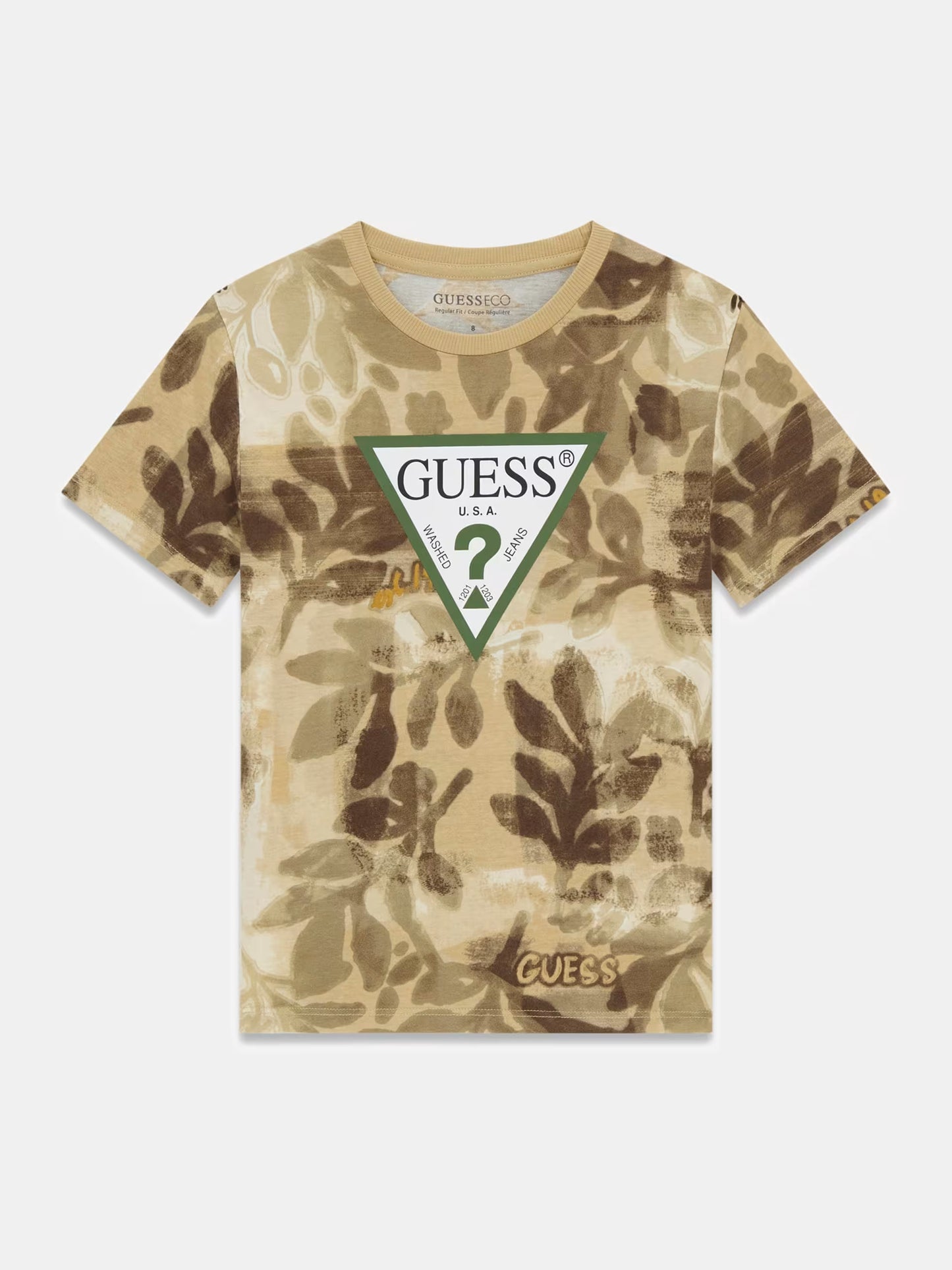 GUESS KIDS LEAVES PRINTED TRIANGLE T SHIRT