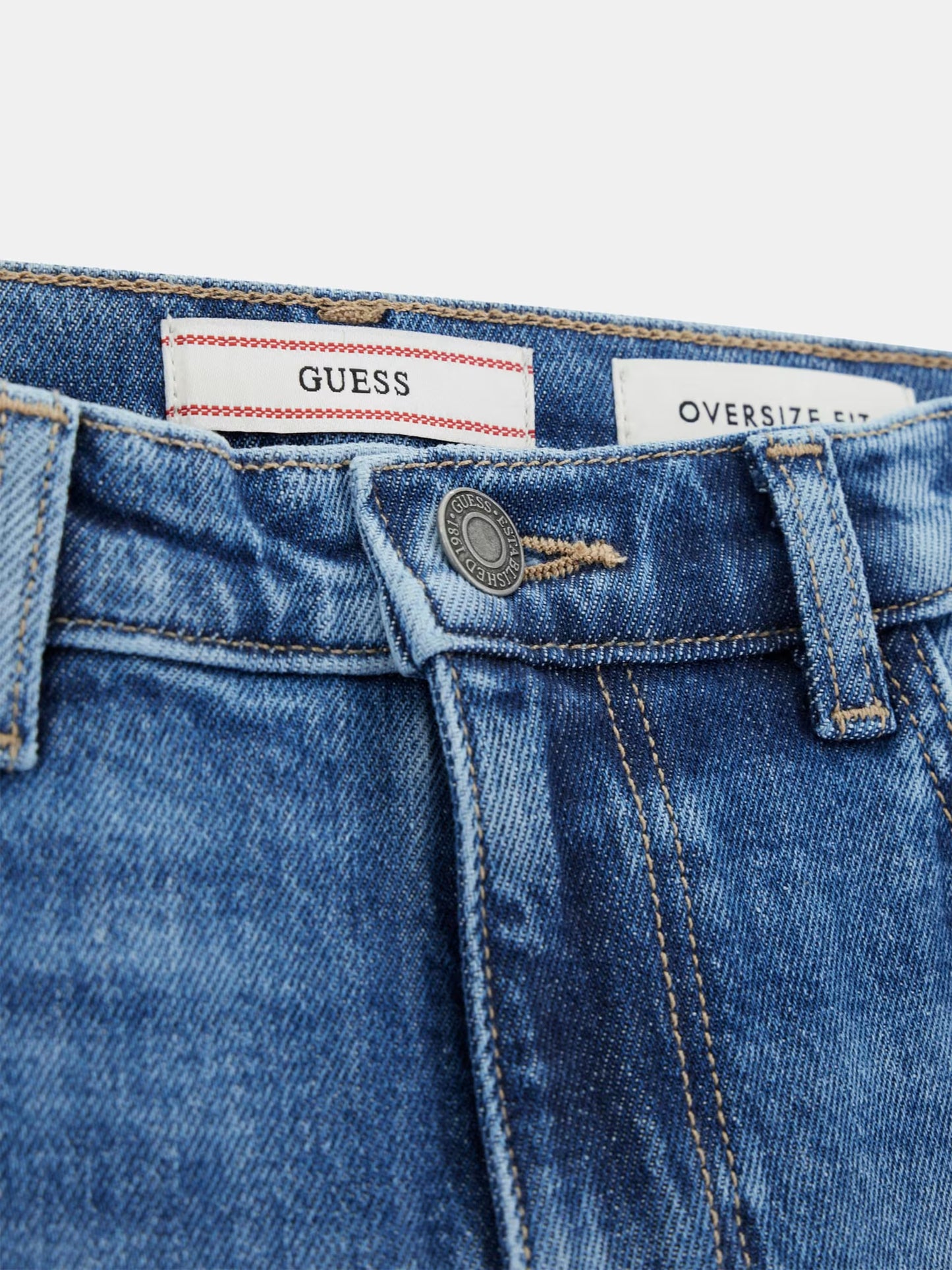 GUESS KIDS OVERSIZE CARGO CMF DENIM PANTS