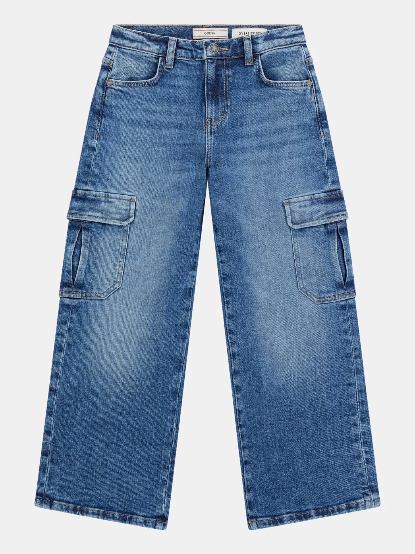 GUESS KIDS OVERSIZE CARGO CMF DENIM PANTS