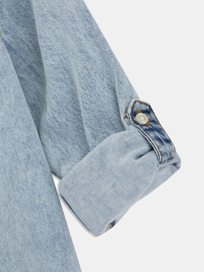 GUESS KIDS DENIM ADJUSTABLE LS SHIRT