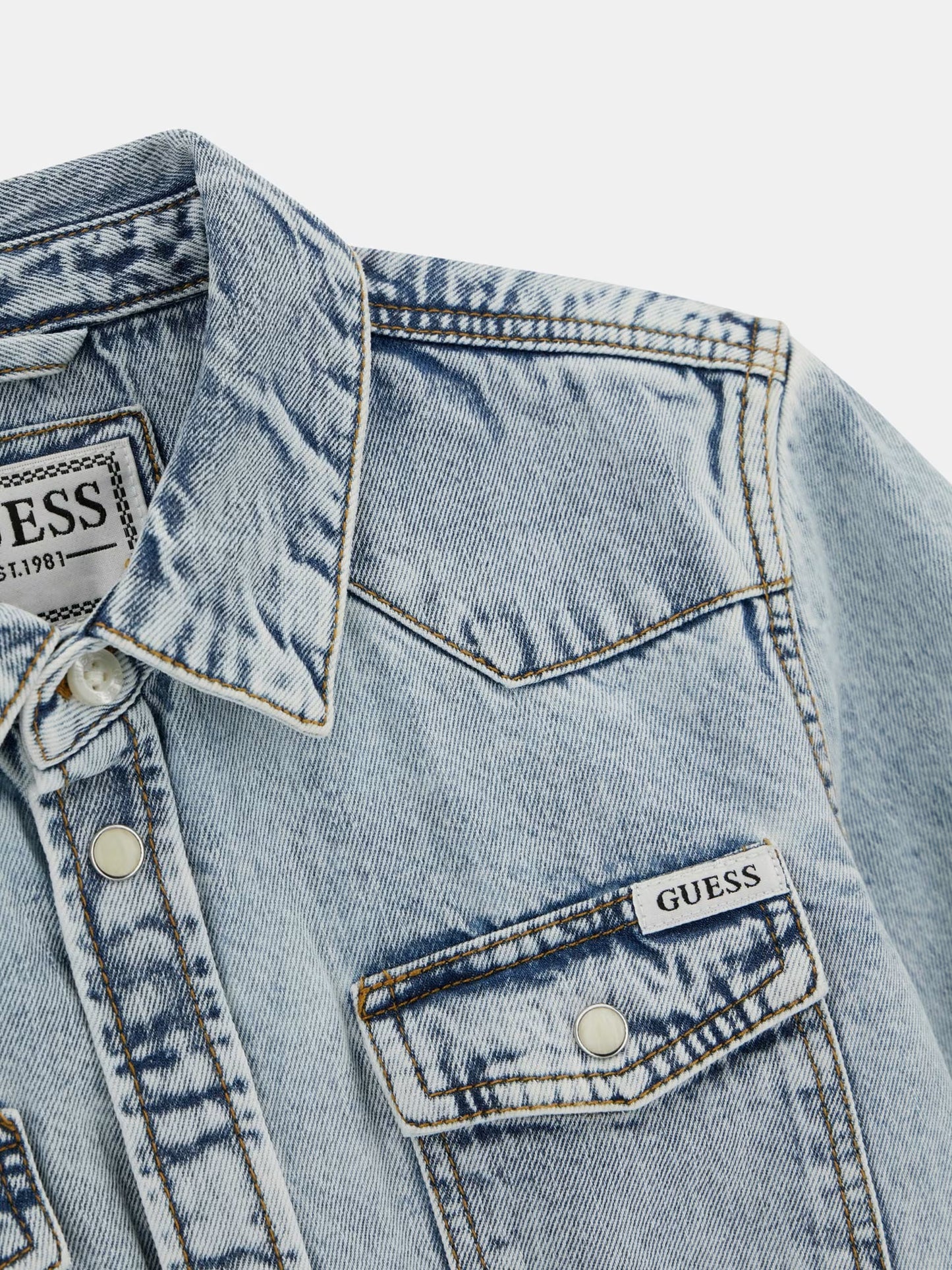 GUESS KIDS DENIM ADJUSTABLE LS SHIRT