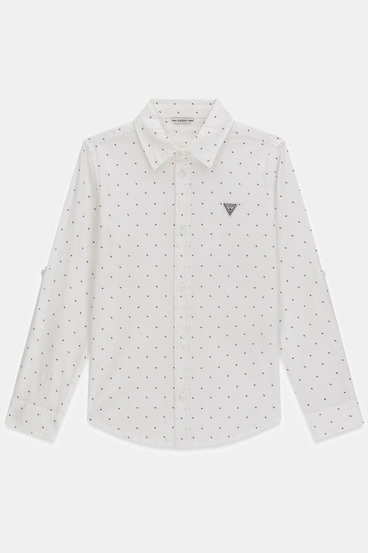 GUESS KIDS PRINTED POPLIN SHIRT