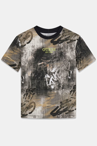 GUESS KIDS MULTIPRINTED T SHIRT