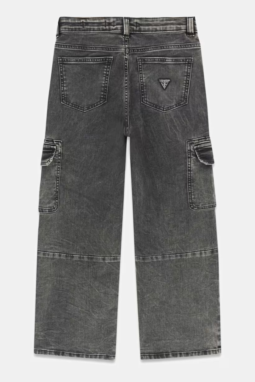 GUESS KIDS OVERSIZED STRETCH CARGO PANTS