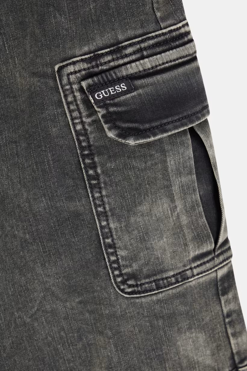 GUESS KIDS OVERSIZED STRETCH CARGO PANTS