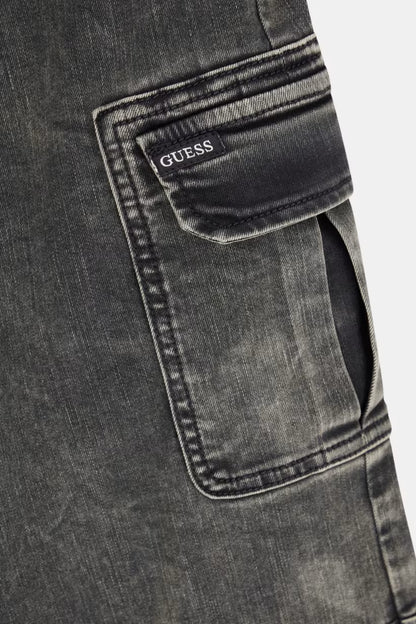 GUESS KIDS OVERSIZED STRETCH CARGO PANTS