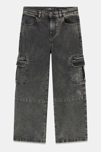 GUESS KIDS OVERSIZED STRETCH CARGO PANTS