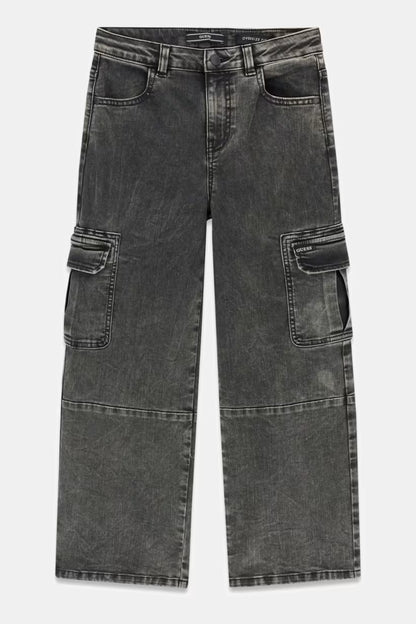 GUESS KIDS OVERSIZED STRETCH CARGO PANTS