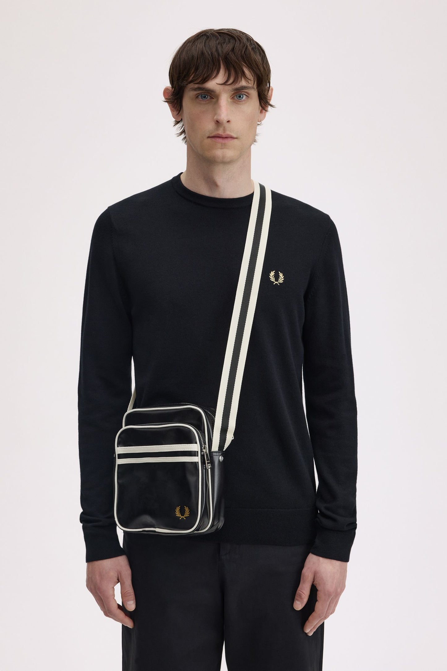 FRED PERRY CLASSIC LEATHER SIDE BAG