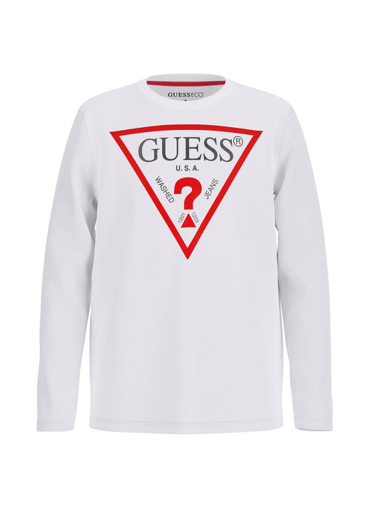 GUESS KIDS LS CORE TRIANGLE T SHIRT