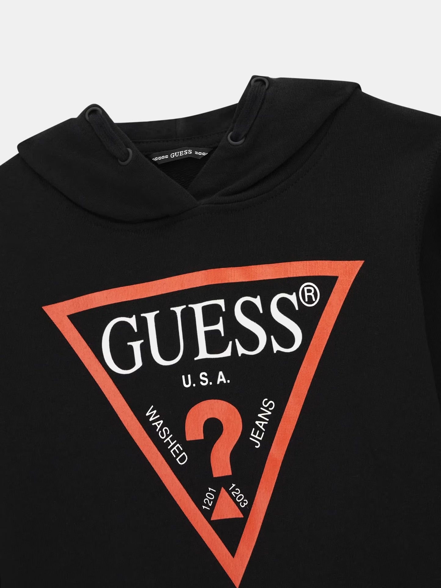 GUESS CORE HOODIE WITH TRIANGLE LOGO