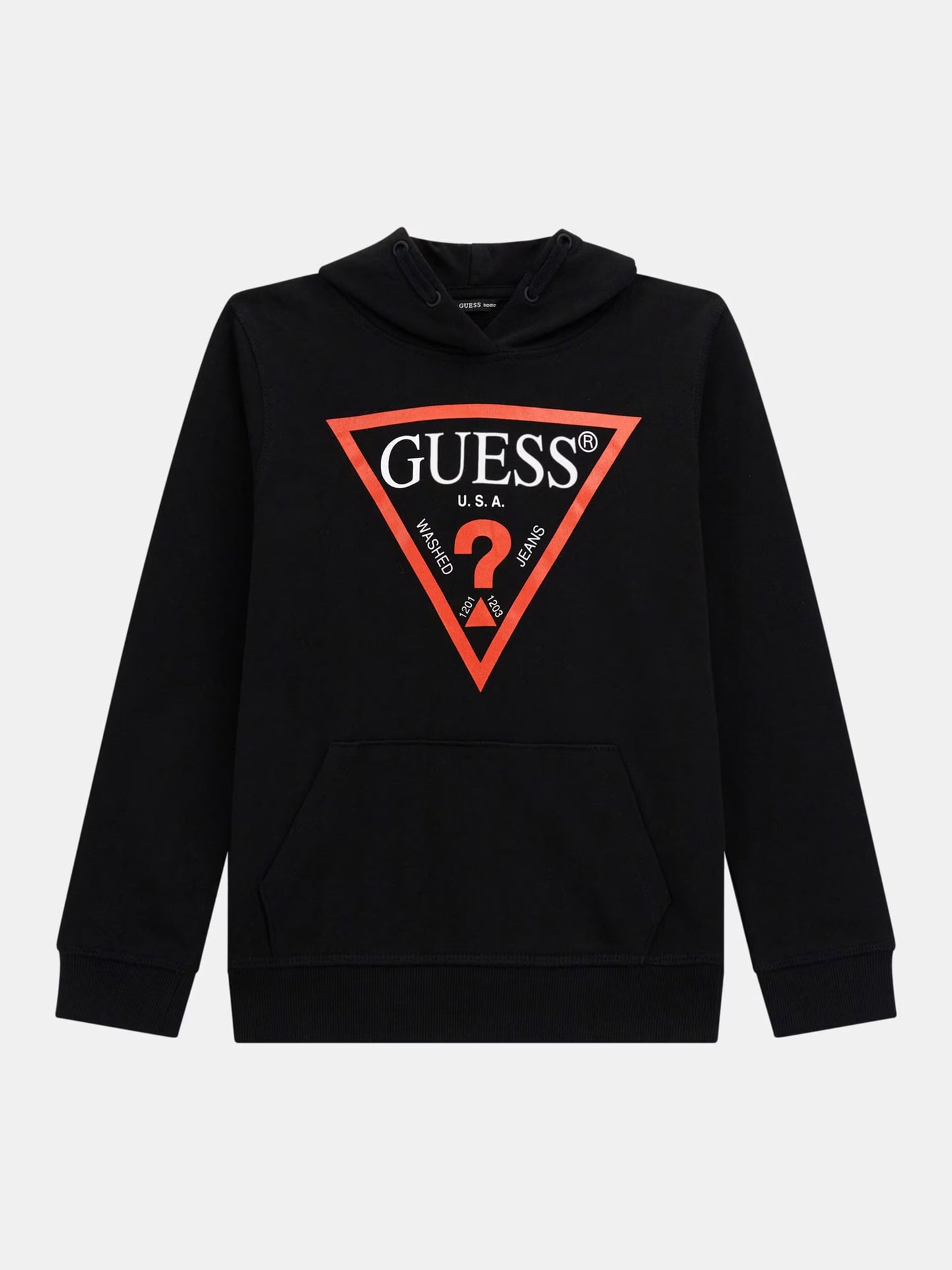 GUESS CORE HOODIE WITH TRIANGLE LOGO