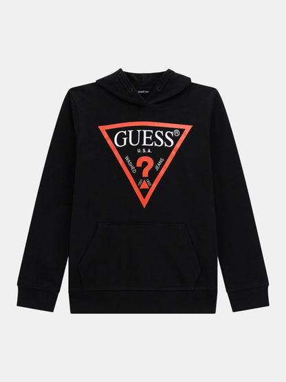 GUESS CORE HOODIE WITH TRIANGLE LOGO