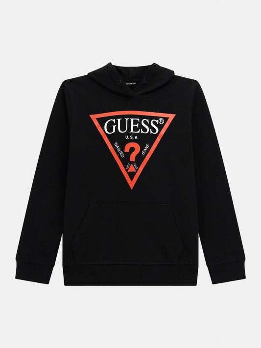GUESS CORE HOODIE WITH TRIANGLE LOGO