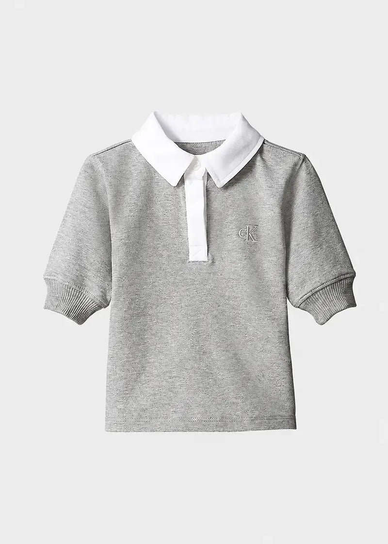 CALVIN KLEIN KIDS SWEAT POLO DRESS