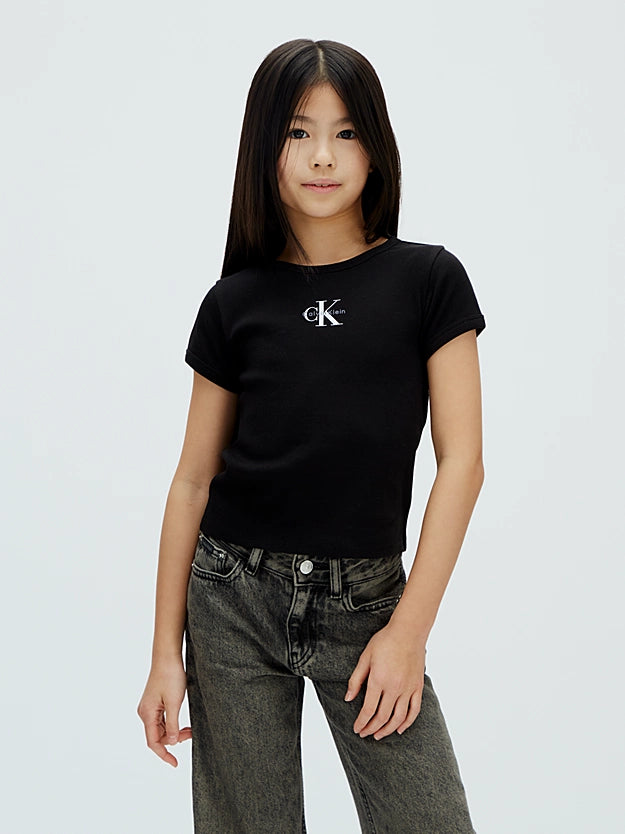 CALVIN KLEIN KIDS RIBBED T SHIRT