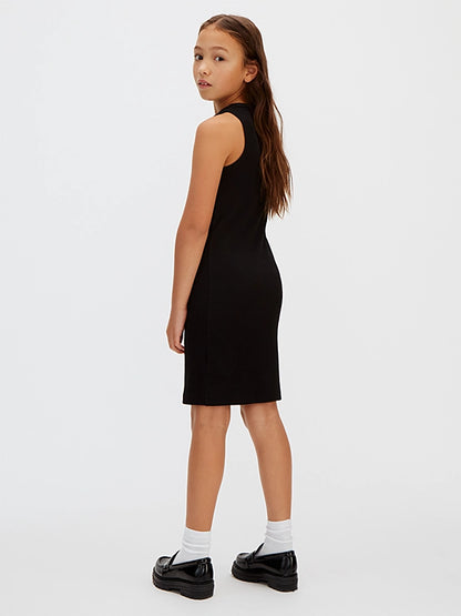CALVIN KLEIN KIDS SLIM RIBBED T SHIRT DRESS