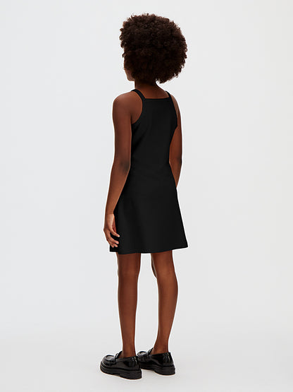 CALVIN KLEIN KIDS PUNTO MILANO STRAP DRESS