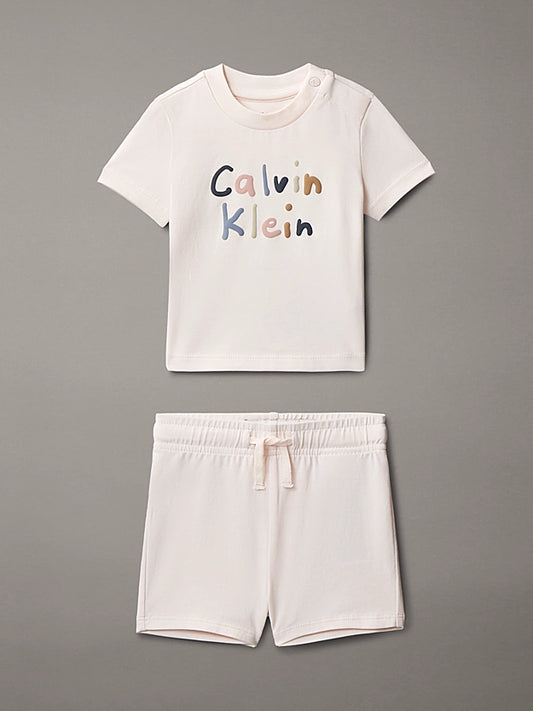 CALVIN KLEIN NEWBORN T SHIRT 7 SHORT SET