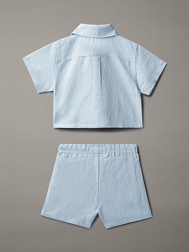 CALVIN KLEIN KIDS NEWBORN WOVEN CO-ORD SET