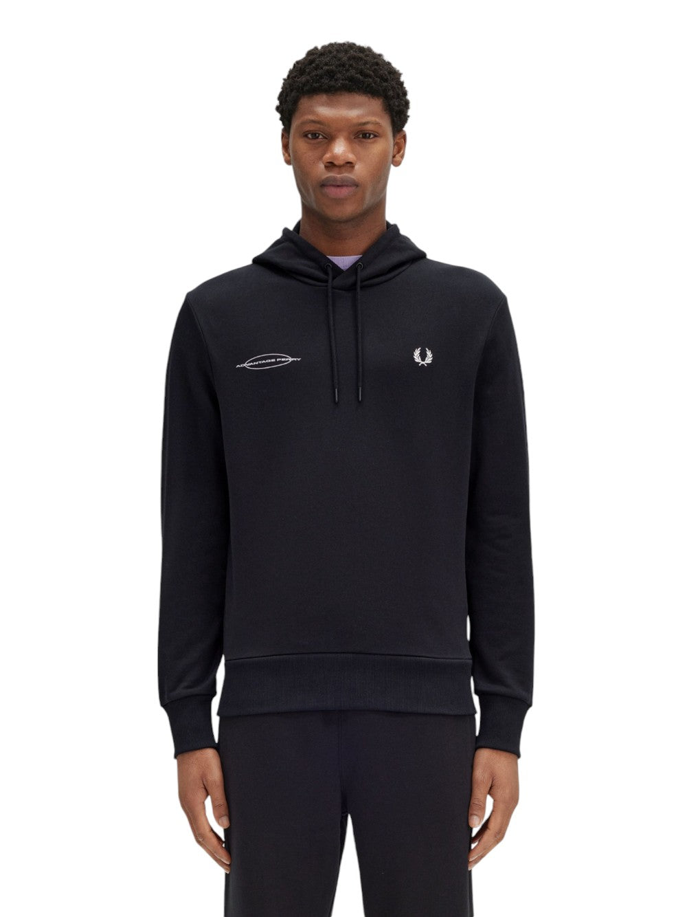FRED PERRY HOODED SWEATSHIRT WITH GRAPHIC LOGO