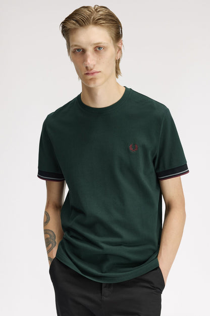 FRED PERRY TWIN TIPPED CUFF T-SHIRT