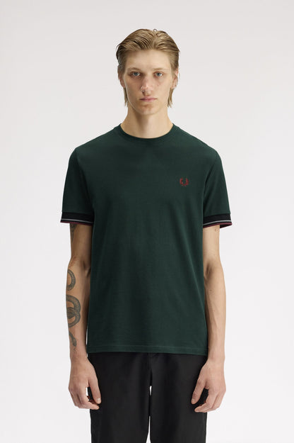 FRED PERRY TWIN TIPPED CUFF T-SHIRT