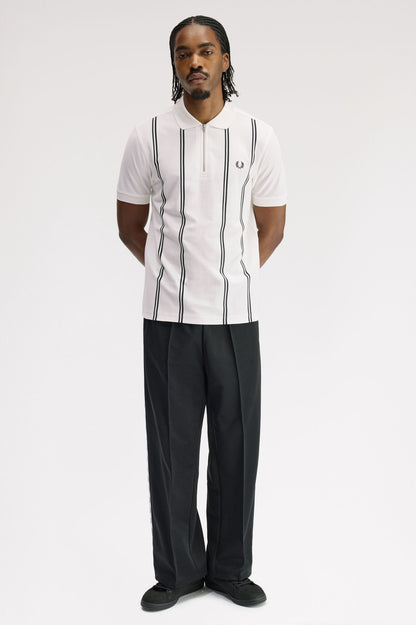 FRED PERRY VERTICAL STRIPE POLO T SHIRT