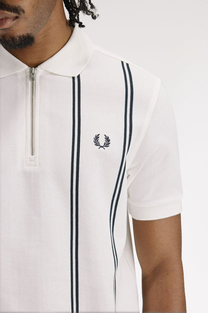 FRED PERRY VERTICAL STRIPE POLO T SHIRT