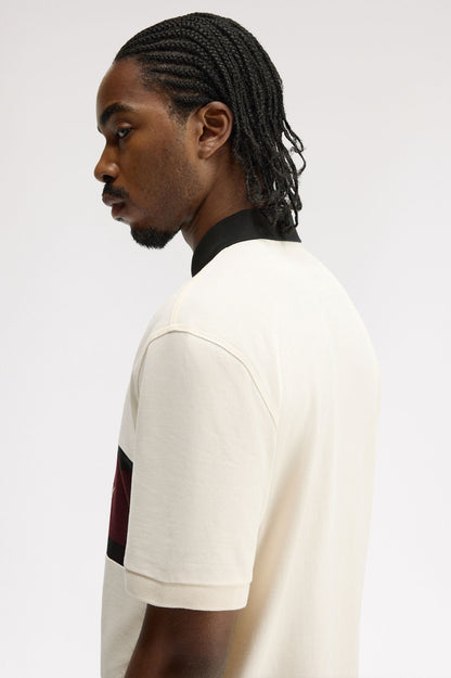 FRED PERRY EMBROIDERED PANEL POLO SHIRT