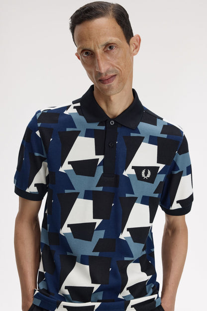 FRED PERRY FRAGMENT PRINT POLO SHIRT