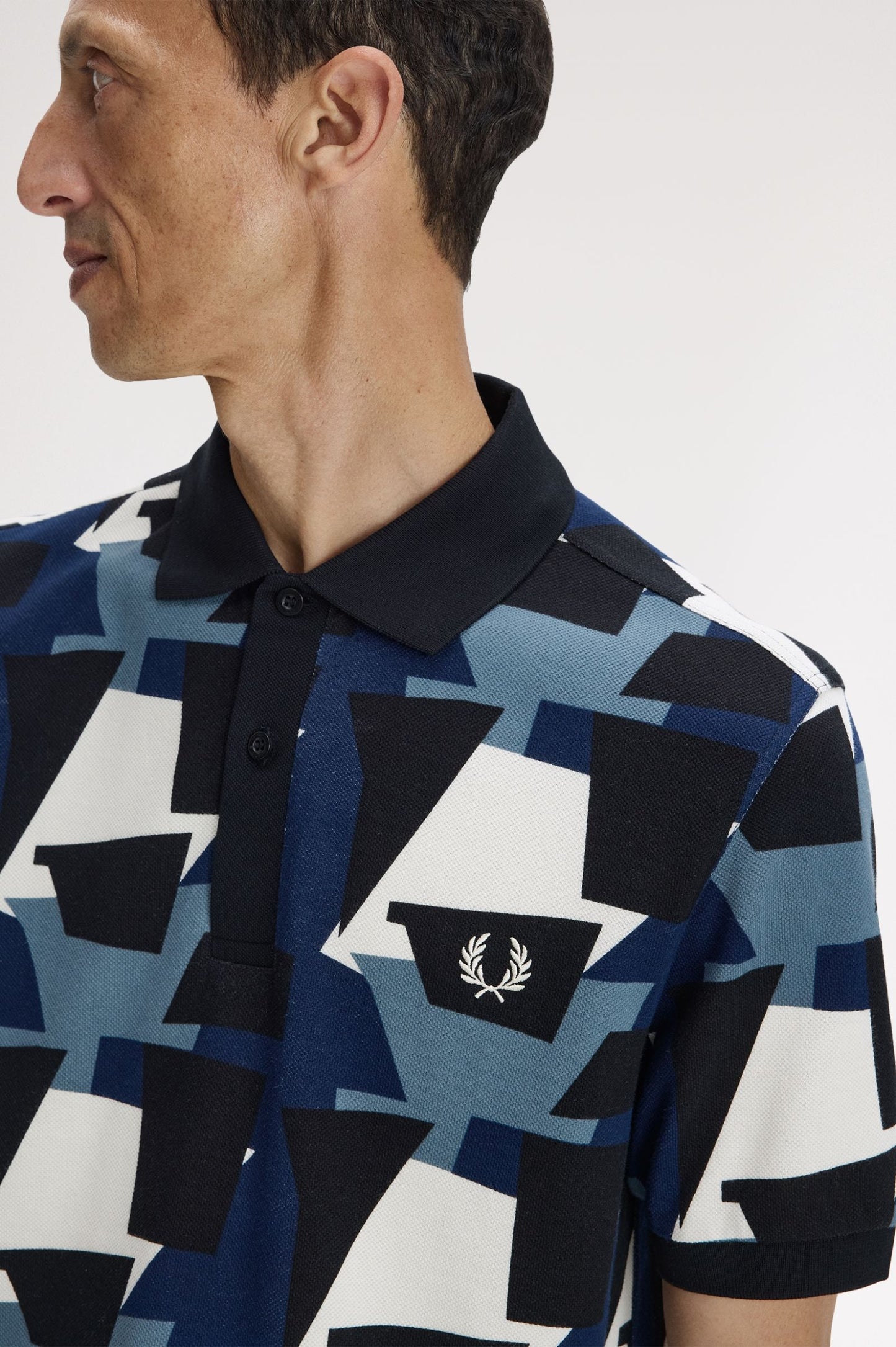 FRED PERRY FRAGMENT PRINT POLO SHIRT