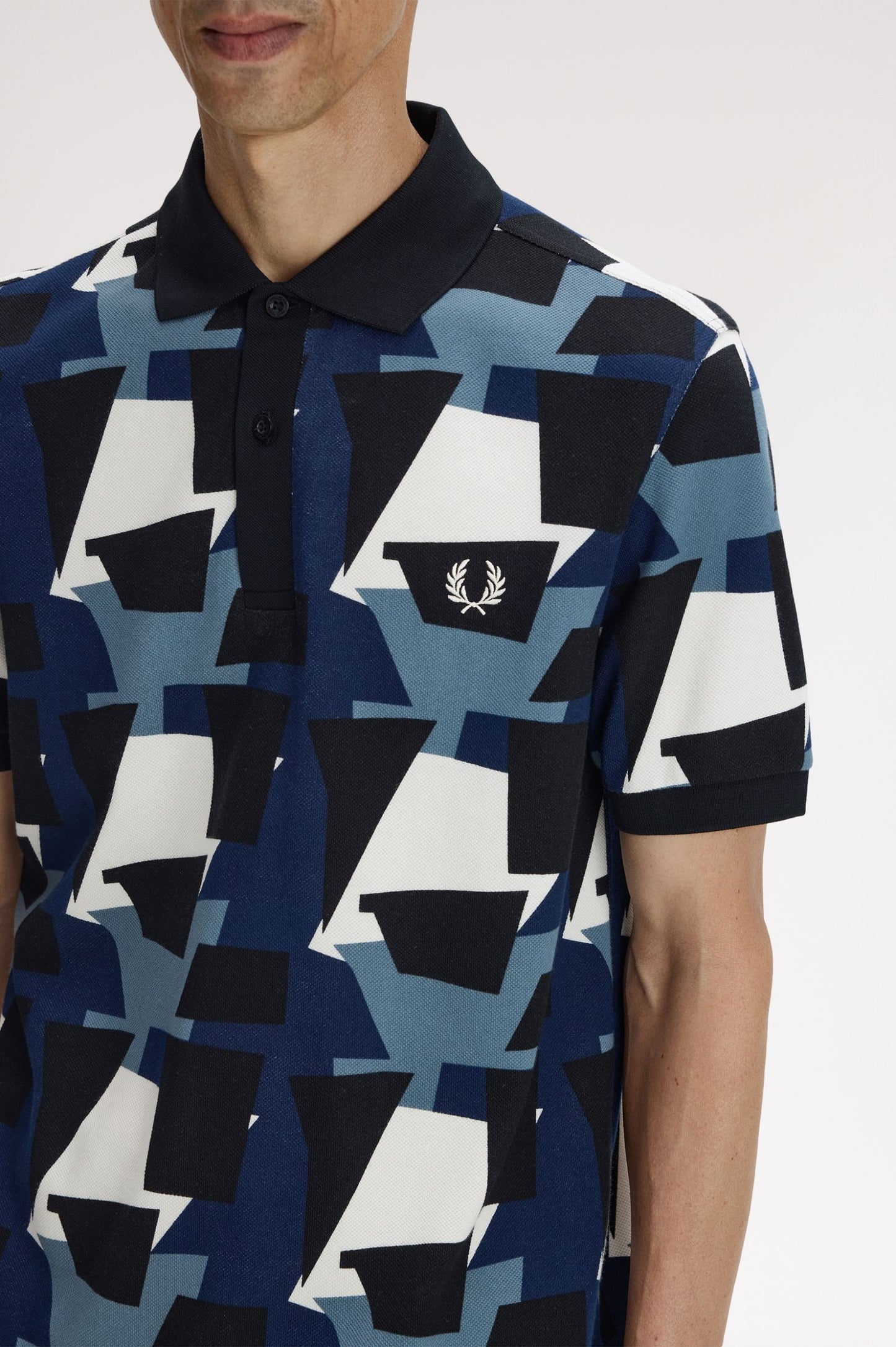 FRED PERRY FRAGMENT PRINT POLO SHIRT