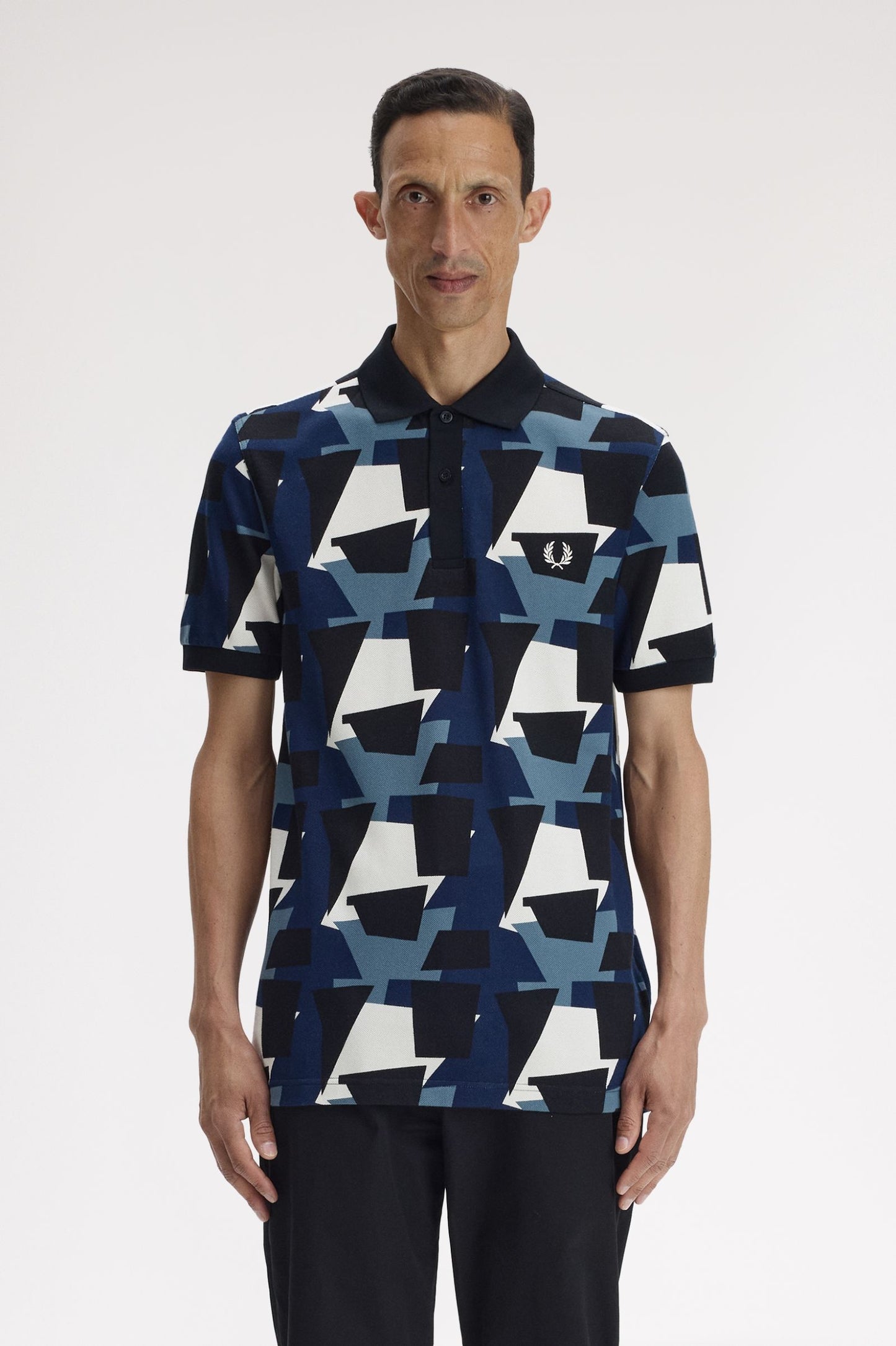 FRED PERRY FRAGMENT PRINT POLO SHIRT
